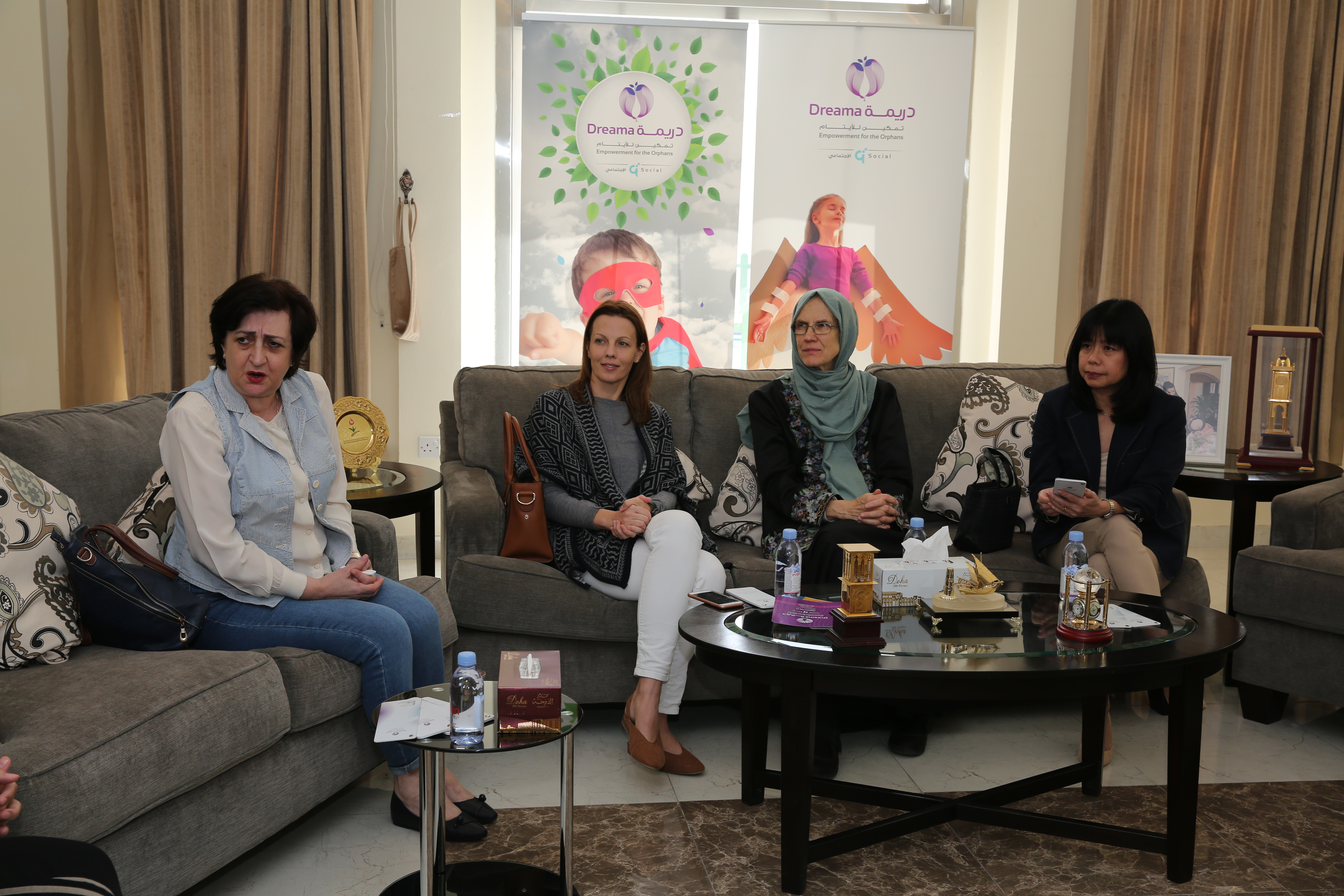 To Learn about the Services Offered by Dreama Dreama Welcomes Wives of Heads of Diplomatic Missions in Qatar “Sohom Association”